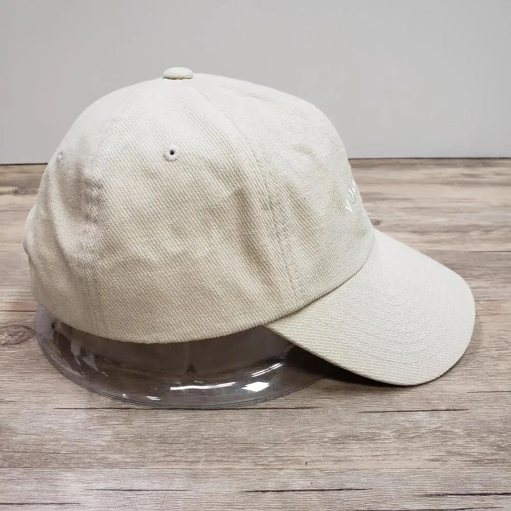Vuori Actv Club Hat Cap Strap Back Mens One Size Beige Cotton Twill Baseball